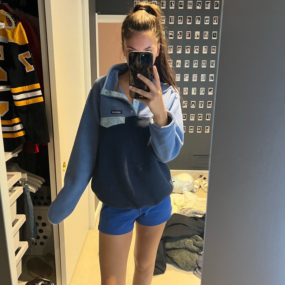 EUC blue womens synchilla quarter snap Patagonia